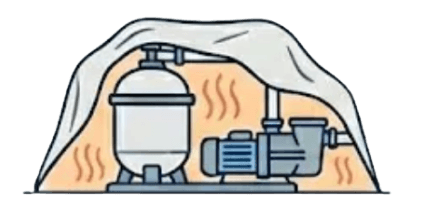 Insulated pipes and valves icon