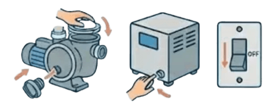 Pump shutdown and breaker icon